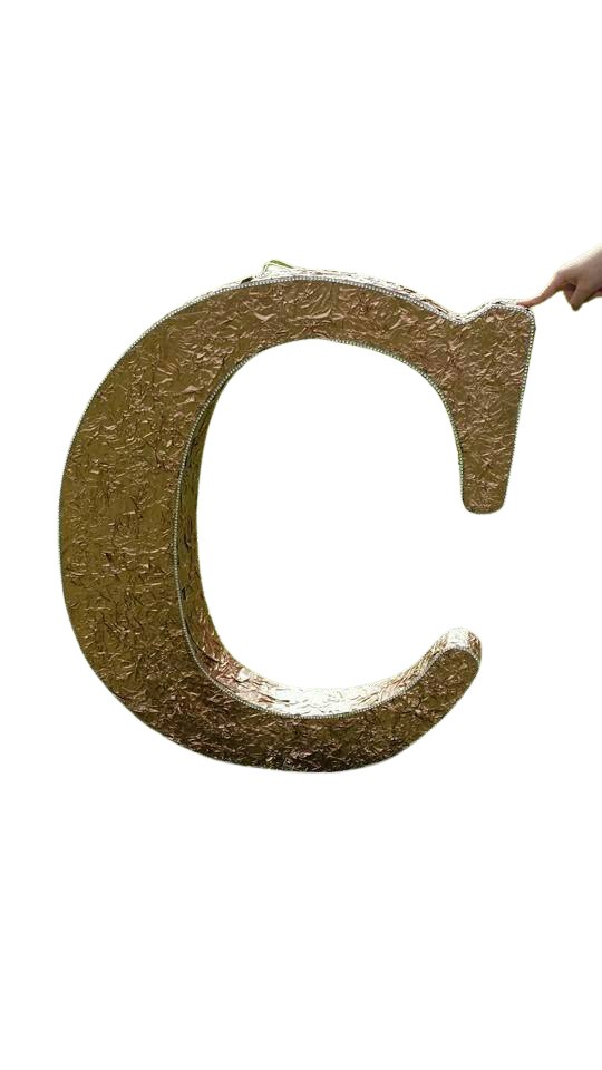 ✨ Gold Letter “C” Piñata
