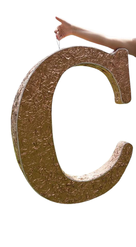 ✨ Gold Letter “C” Piñata