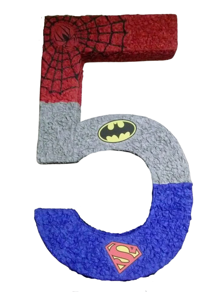 Superhero “Number 5” Piñata